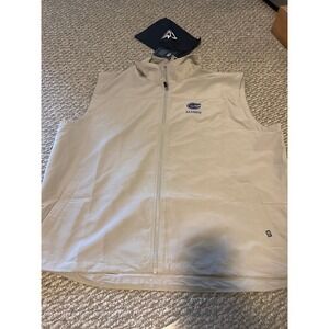 Cutter & Buck Mens Florida Gators Alumni Charter Eco Vest Tan XXL New With Tags